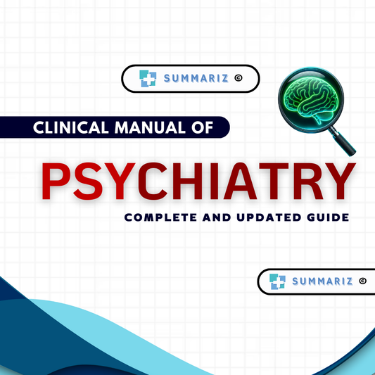 Clinical Psychiatry, Mental Health, Psychiatric Disorders, Psychiatric Anamnesis, Mood Disorders, Anxiety Disorders, Psychotic Disorders, Substance Use Disorders, Personality Disorders, Eating Disorders, Sleep Disorders, Neurodevelopmental Disorders, Women's Mental Health, Psychiatric Emergencies, Psychiatric Therapies, Health Professionals, Medical Students, PDF Medical Material, Digital Medical Guide